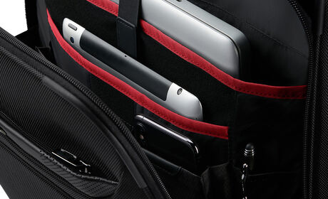 Front pocket with laptop compartment
