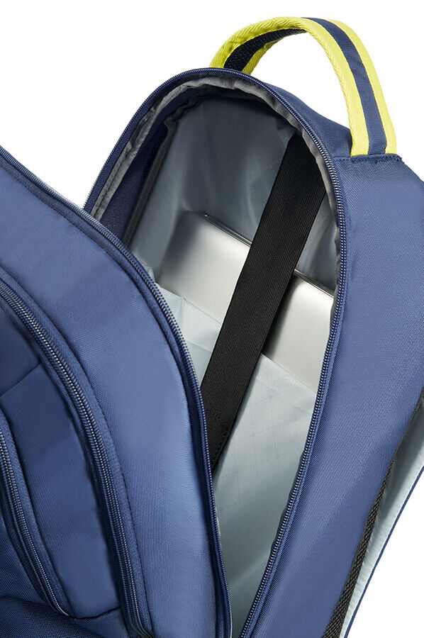 American Tourister Urban Groove Laptop Backpack  True Navy/Lime