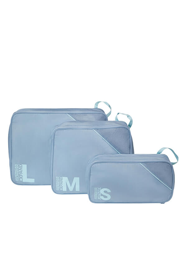Packing Cubes Set van 3 packing cubes | American Tourister American Tourist. Ta Packing Cubes S/M/L  Stone Blue/Blue