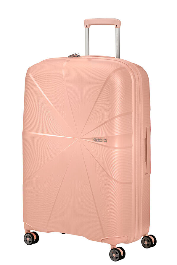 American Tourister StarVibe Spinner Expandable TSA 77cm  Metallic Peach