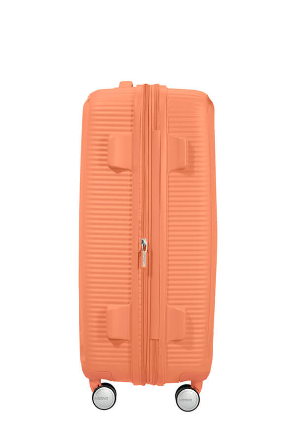SoundBox Medium Check-in | American Tourister Soundbox Spinner TSA Expandable 67cm  Cantaloupe