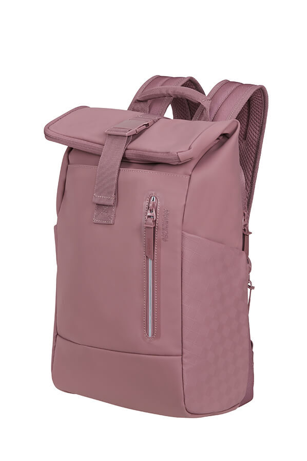 Urban Tide Rugzak 14'' rolltop 14" | American Tourister Urban Tide Rolltop Laptop Backpack 14'  Galactic Mauve
