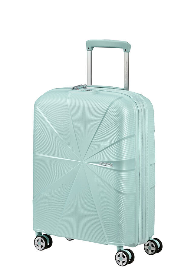 American Tourister StarVibe Spinner Expandable TSA 55cm  Metallic Surf Blue