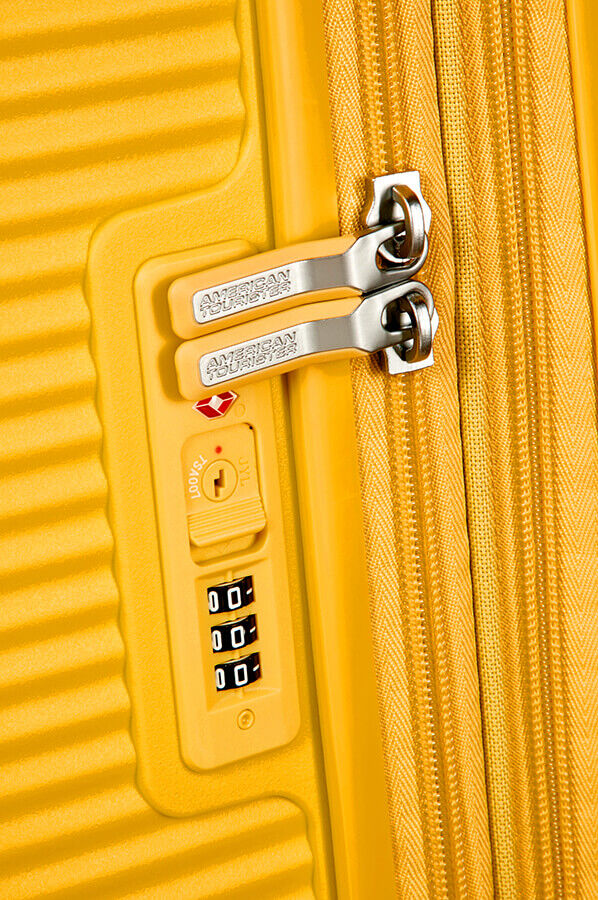 American Tourister Soundbox Spinner 77  Golden Yellow