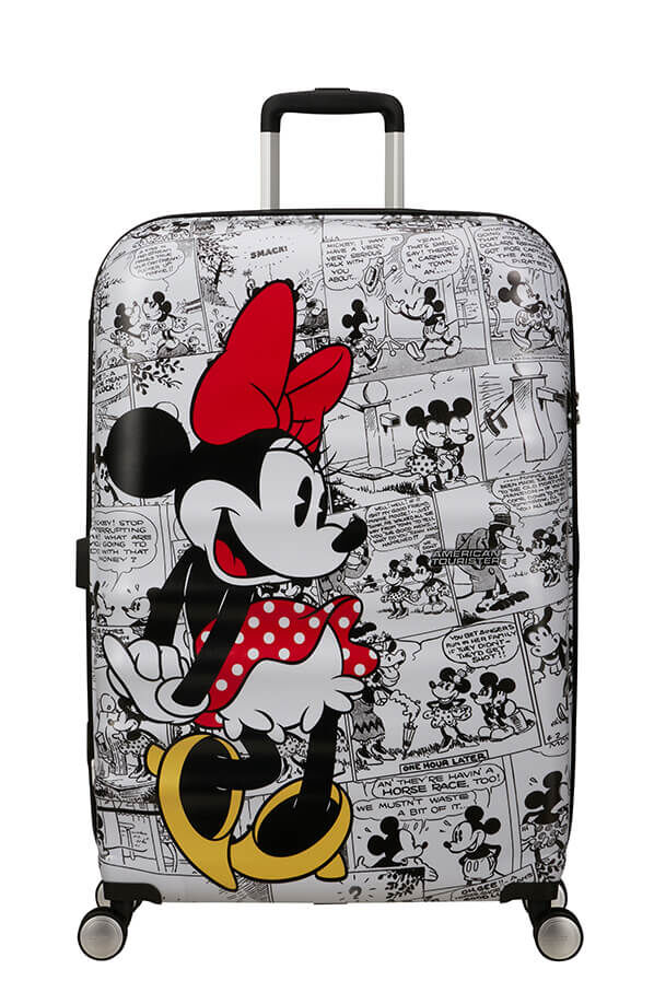American Tourister Disney Wavebreaker Spinner TSA Disney Fl 77cm  Minnie Comics White