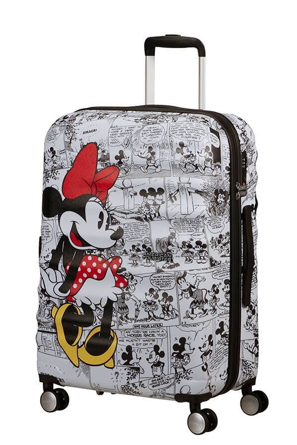 American Tourister Disney Wavebreaker Spinner TSA Disney Fl 67cm  Minnie Comics White