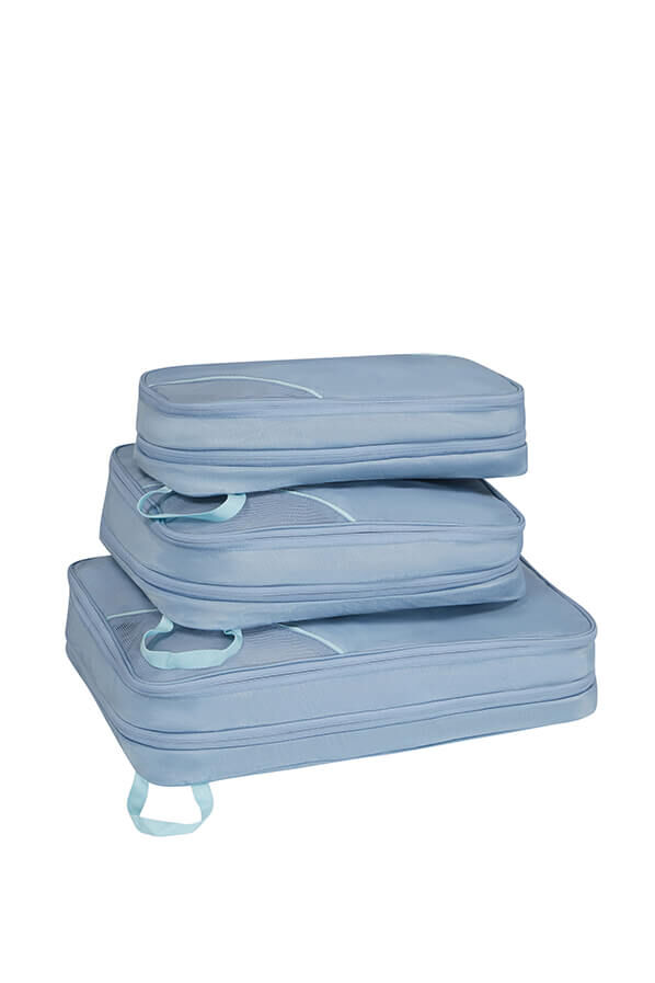 Packing Cubes Set van 3 packing cubes | American Tourister American Tourist. Ta Packing Cubes S/M/L  Stone Blue/Blue
