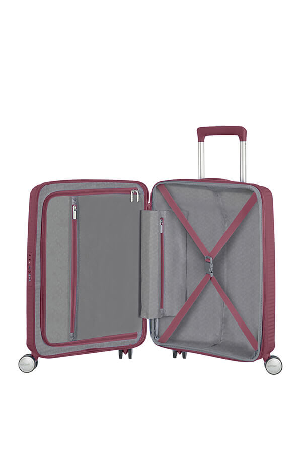American Tourister Soundbox Spinner TSA Expandable 55cm  Dark Burgundy