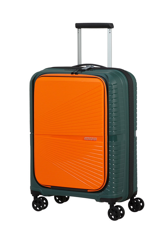 American Tourister Airconic Spinner Frontloader 15.6' 55cm  Forest Green/Orange