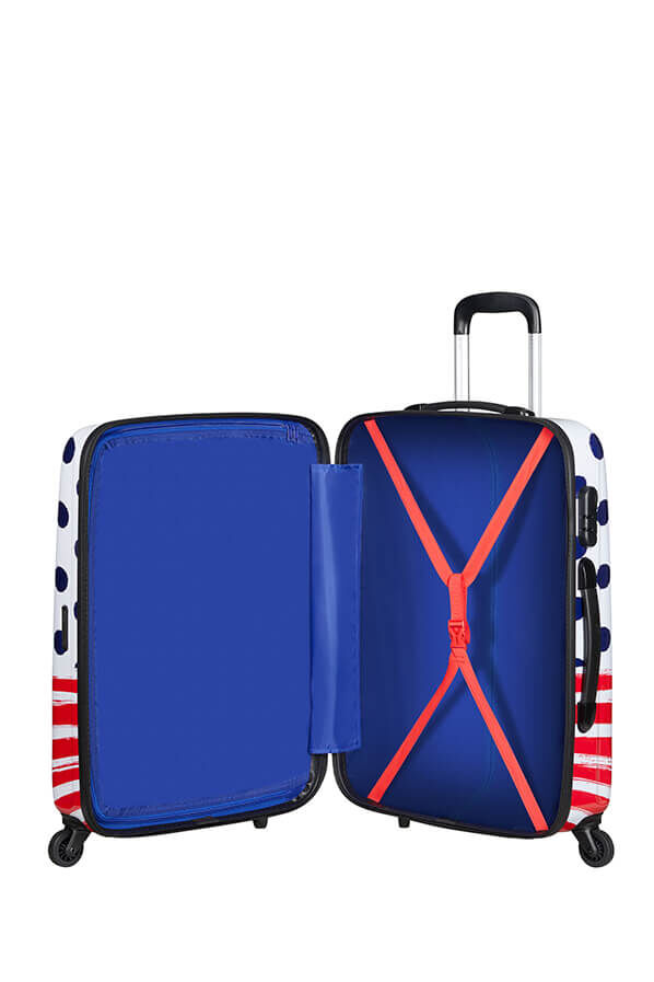 American Tourister Disney Legends Spinner 65cm  Mickey Blue Dots