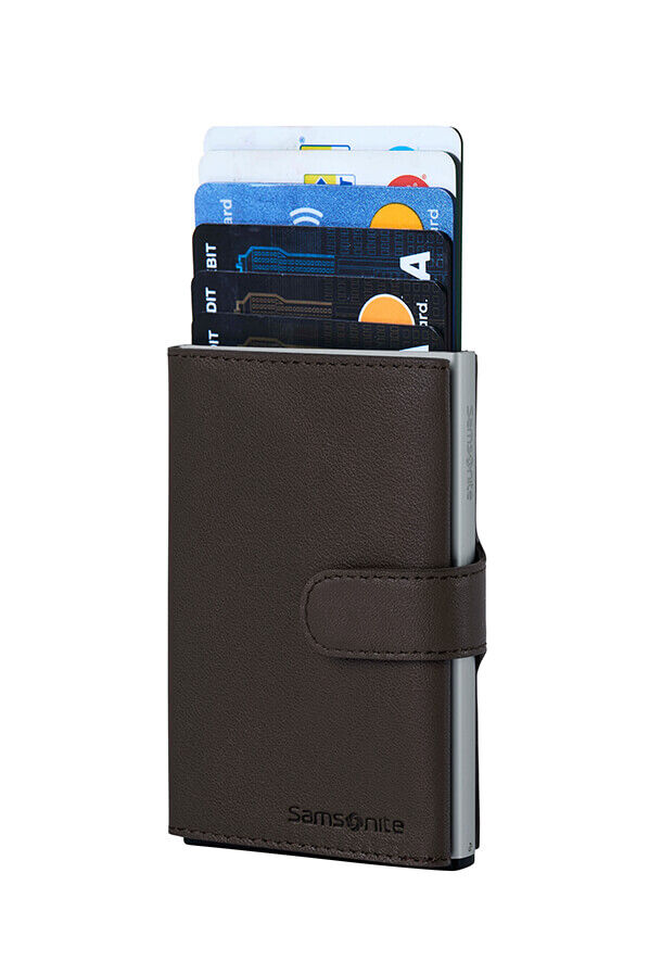 Samsonite Alu Fit 202 - Slide-up Wallet  Dark Brown