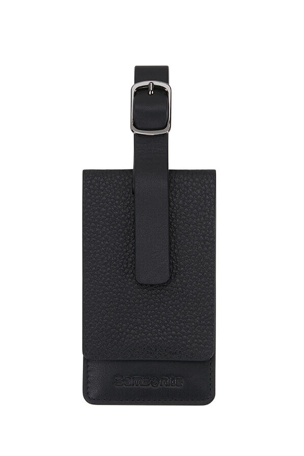 Samsonite Ta Revolution Leather Luggage Tag  Zwart
