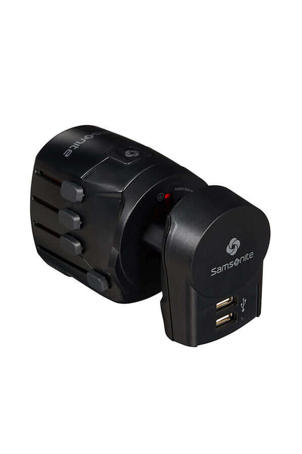 Samsonite Travel Accessories World Adaptor Pro 3-P+USB Zwart