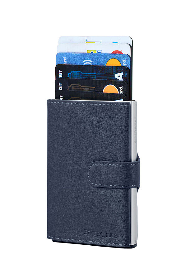 Samsonite Alu Fit 202 - Slide-up Wallet  Blauw