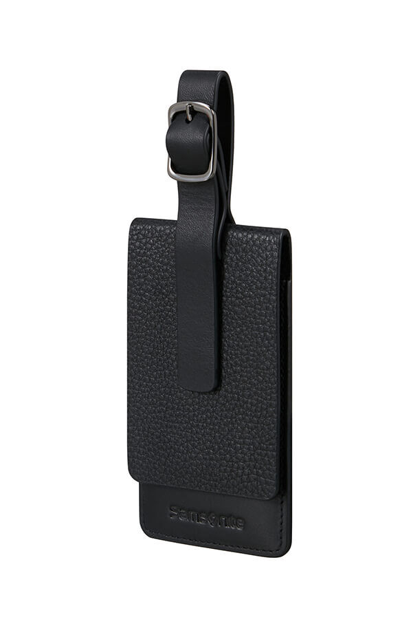 Samsonite Ta Revolution Leather Luggage Tag  Zwart